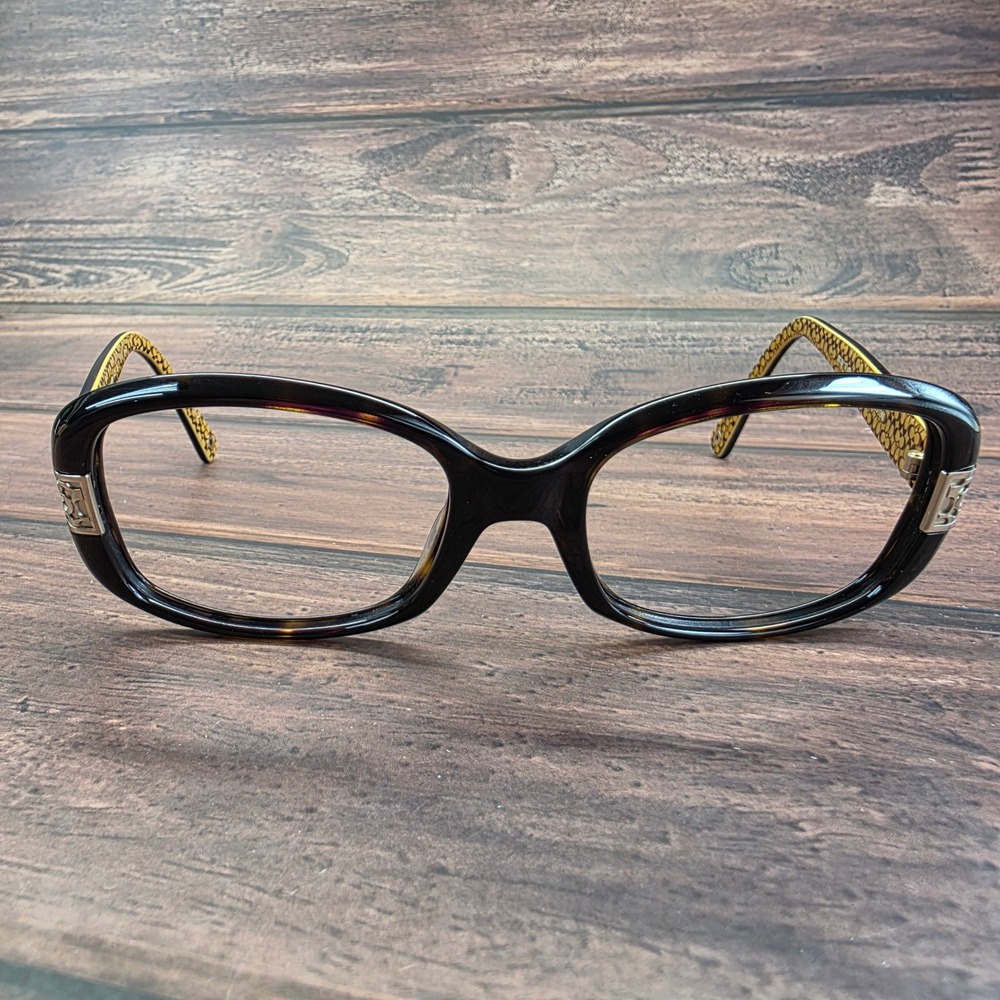 Coach Lillian HC 8003 Dark Tortoise Eyeglasses Rectangular Frames 55-18-135